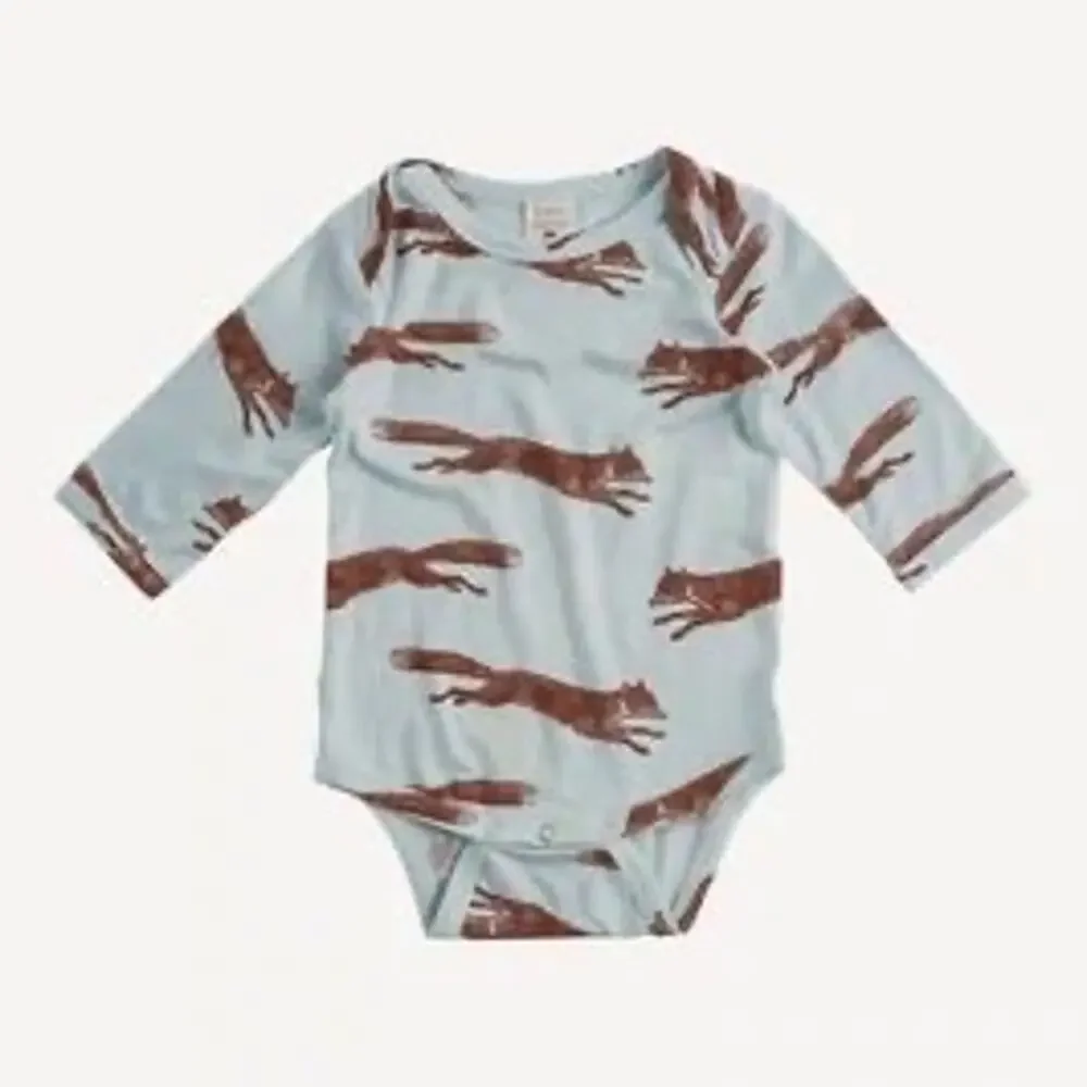 Kate Quinn Organic Bamboo Fox Print Baby Bodysuit